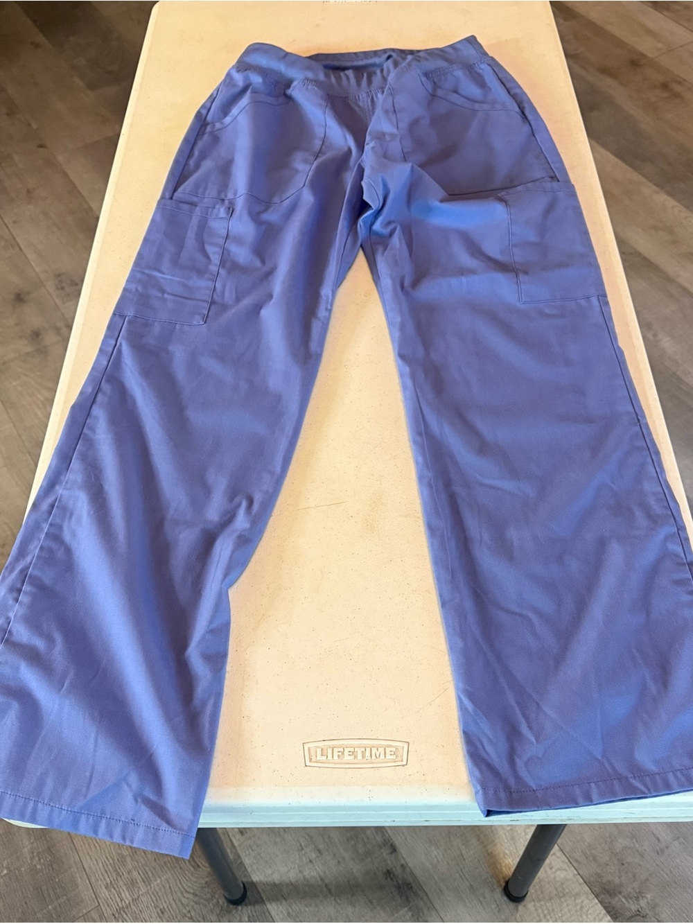 Cherokee Women’s Light Blue Scrub Pants StraightLeg Elastic Waist workwear Nurse